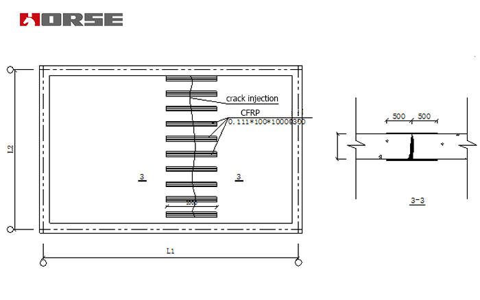 Slab crack-carbon fiber reinforced polymer(CFRP) retrofitting Slab crack-carbon fiber reinforced polymer(CFRP) retrofitting