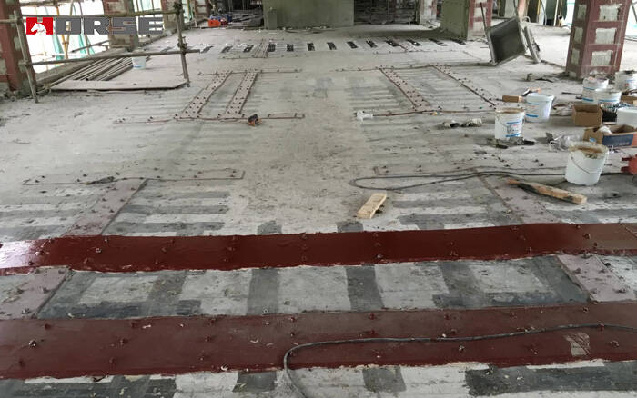 Seismic strengthening with steel plate Seismic strengthening with steel plate