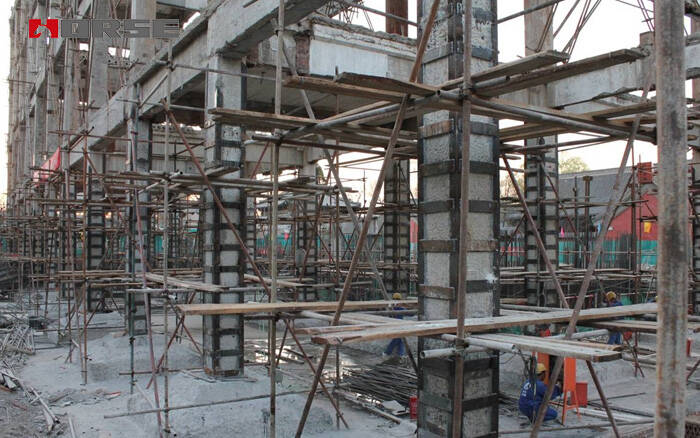 Epoxy bonded steel plate for the column Epoxy bonded steel plate for the column