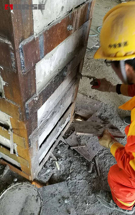Epoxy bonded steel plate for building reinforcement after fire Epoxy bonded steel plate for building reinforcement after fire