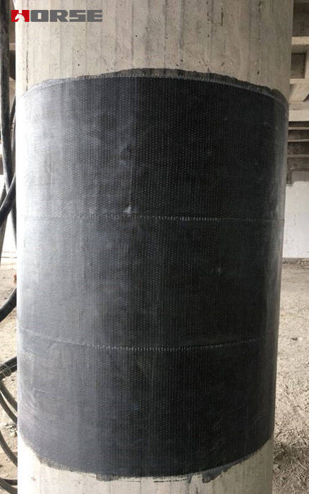 column wrapping with carbon fiber fabric column wrapping with carbon fiber fabric