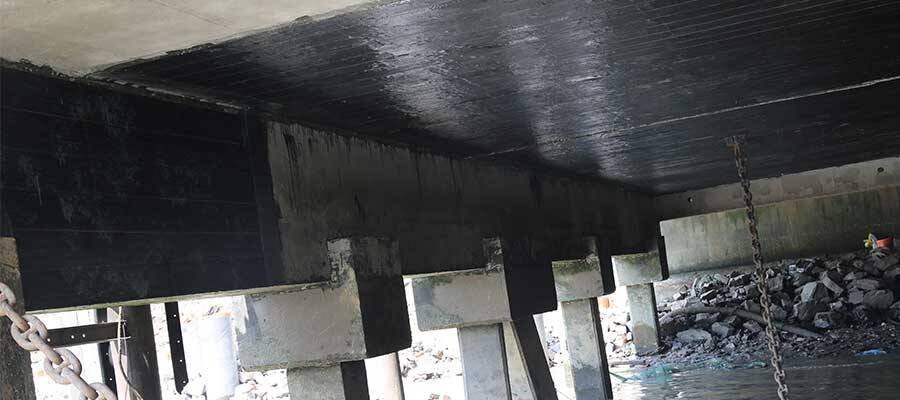 Carbon fiber reinforcement in wharf retrofit project Carbon fiber reinforcement in wharf retrofit project