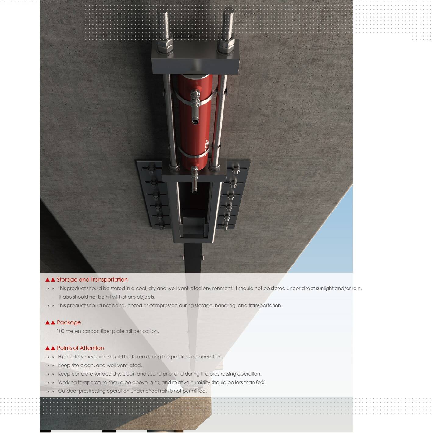 Horse CFRP pre-stressing system Horse CFRP pre-stressing system
