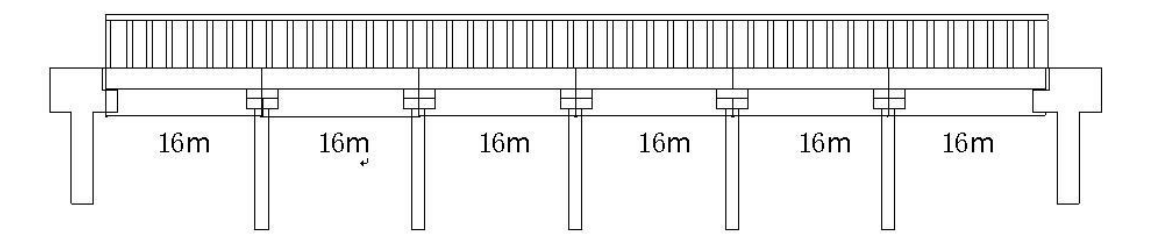 Elevation view of the bridge Elevation view of the bridge