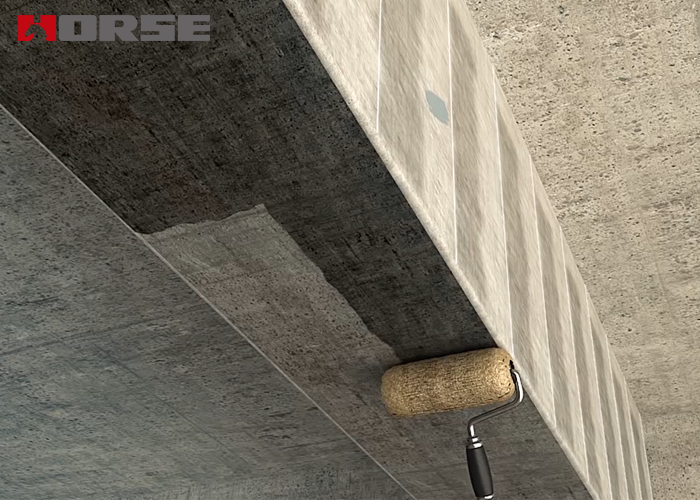 apply carbon fiber adheive on the substrate apply carbon fiber adheive on the substrate