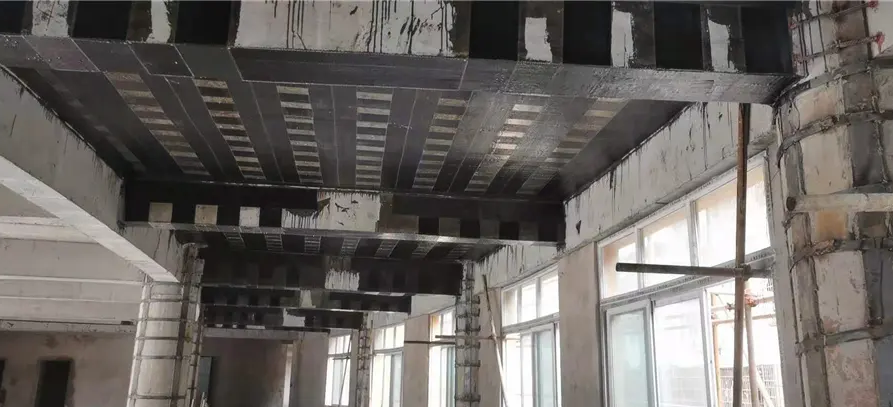 Carbon Fiber CFRP Sheet Reinforced Concrete Structure Carbon Fiber CFRP Sheet Reinforced Concrete Structure