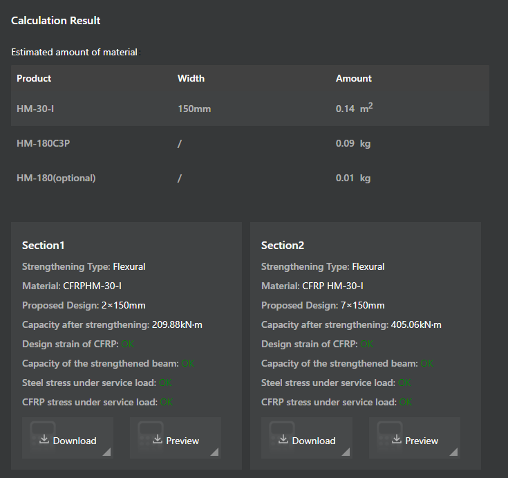 calculation result calculation result