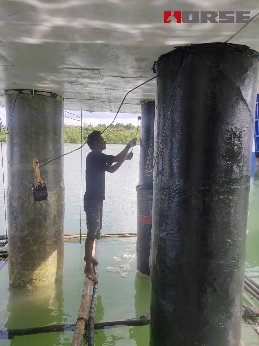 Jetty Repair With Carbon Fiber Sheet Jetty Repair With Carbon Fiber Sheet