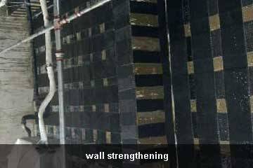  fiber wrapping concrete wall