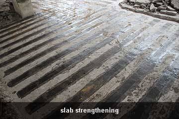 fiber wrapping slab