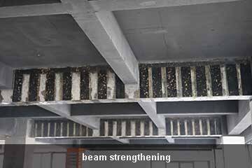 concrete repair by carbon fiber sheet