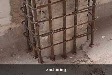 column repair by anchor epoxy